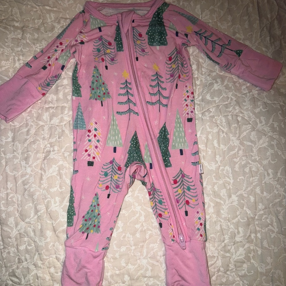 Little Sleepies Pink Tree Preemie Zippy